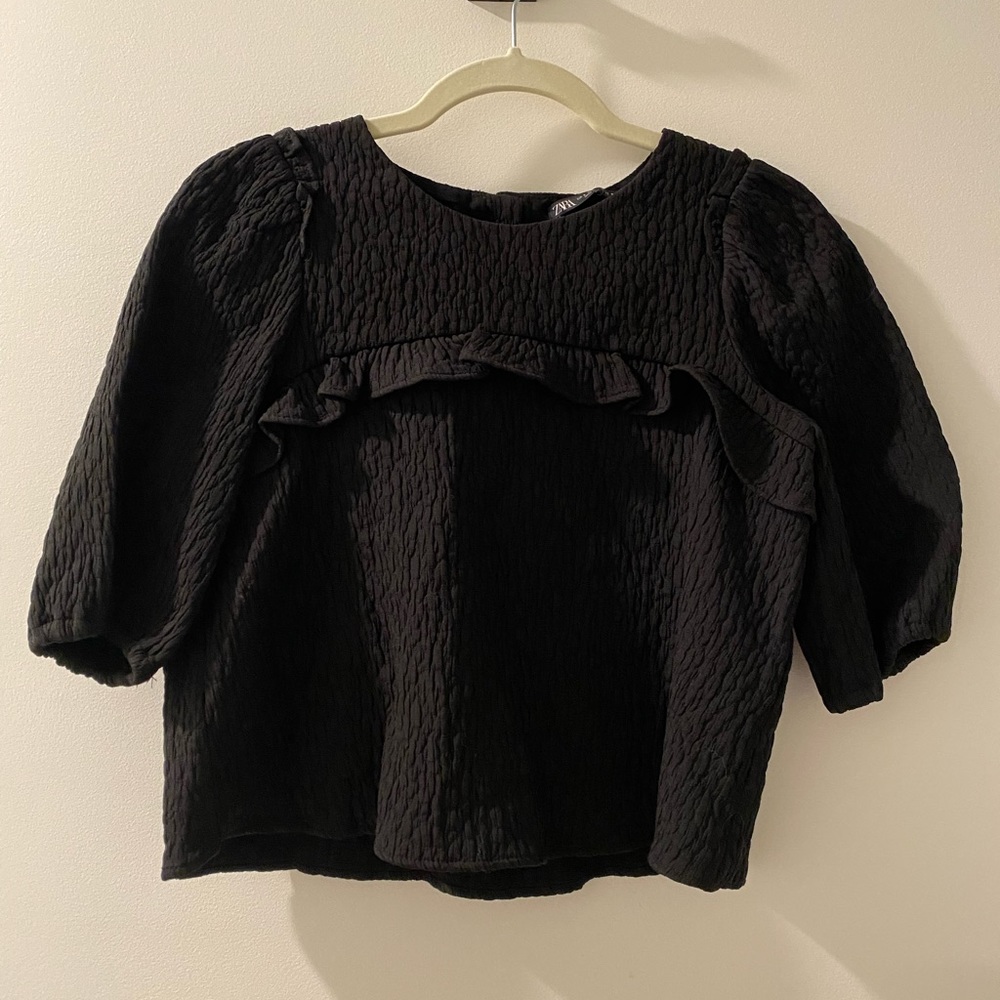 Zara Crop Top with Pearl Buttons on the back